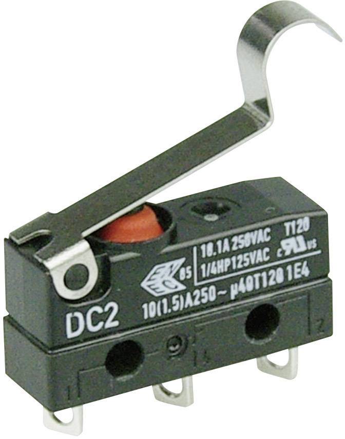 ZF Mikroschalter 250 V/AC 10 A 1 x Ein/(Ein) Cherry Switches DC2C-A1SC IP67 tastend 1 St.