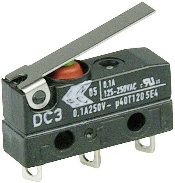ZF DC3C-A1LB Mikroschalter DC3C-A1LB 250 V/AC 0.1 A 1 x Ein/(Ein) IP67 tastend 1 St.