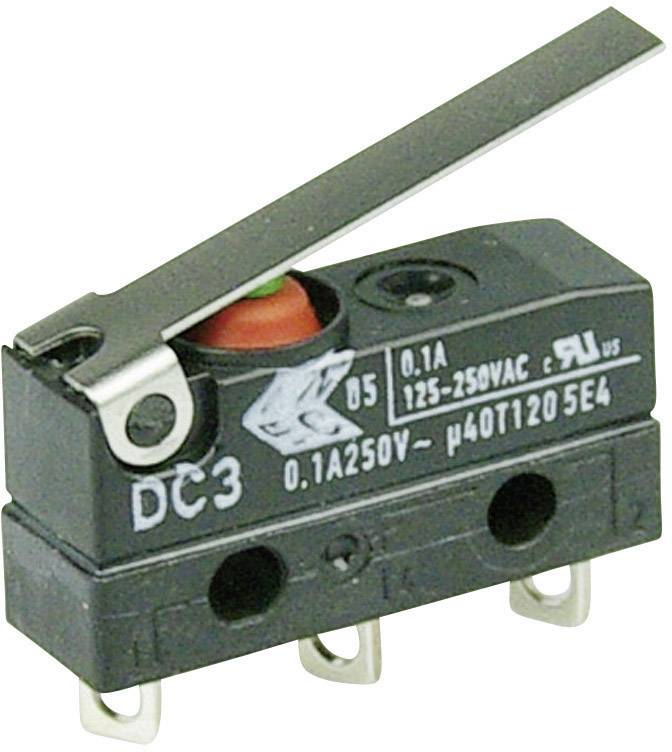 ZF Mikroschalter 250 V/AC 0.1 A 1 x Ein/(Ein) Cherry Switches DC3C-A1LC IP67 tastend 1 St.