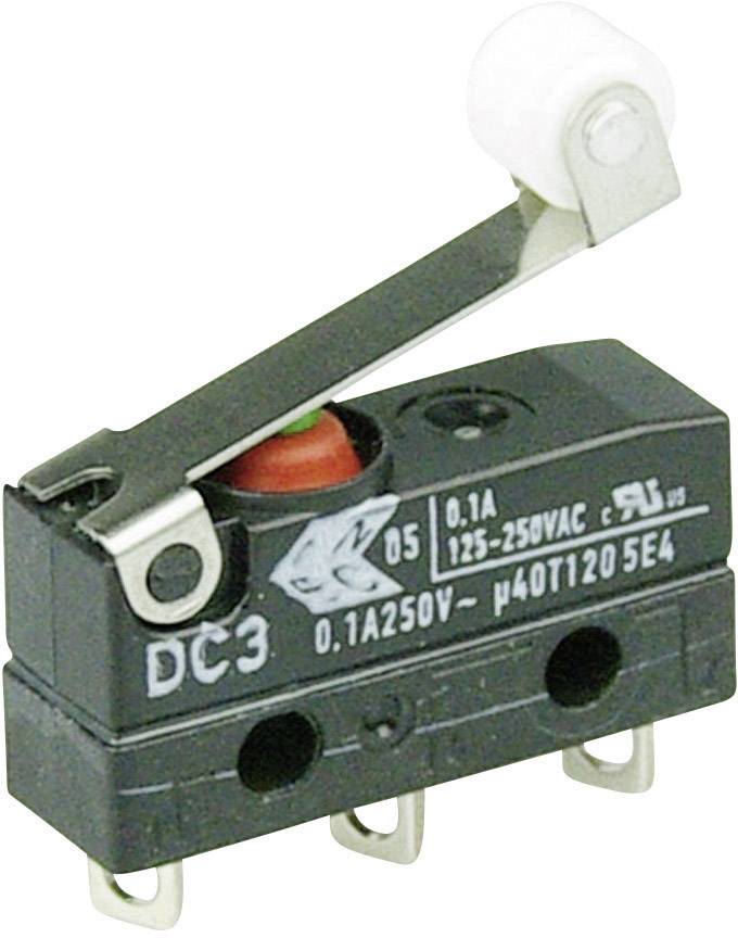 ZF Mikroschalter 250 V/AC 0.1 A 1 x Ein/(Ein) Cherry Switches DC3C-A1RB IP67 tastend 1 St.