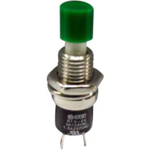 TRU COMPONENTS TC-R13-24B1-05 GN Drucktaster 250 V/AC 1.5 A 1 x Ein/(Aus) tastend Grün 1 St.