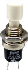 TRU COMPONENTS TC-R13-24B1-02 WT Drucktaster 250 V/AC 1.5 A 1 x Ein/(Aus) tastend Weiß 1 St.