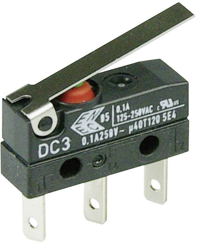 ZF Mikroschalter 250 V/AC 0.1 A 1 x Ein/(Ein) Cherry Switches DC3C-L1LC IP67 tastend 1 St.