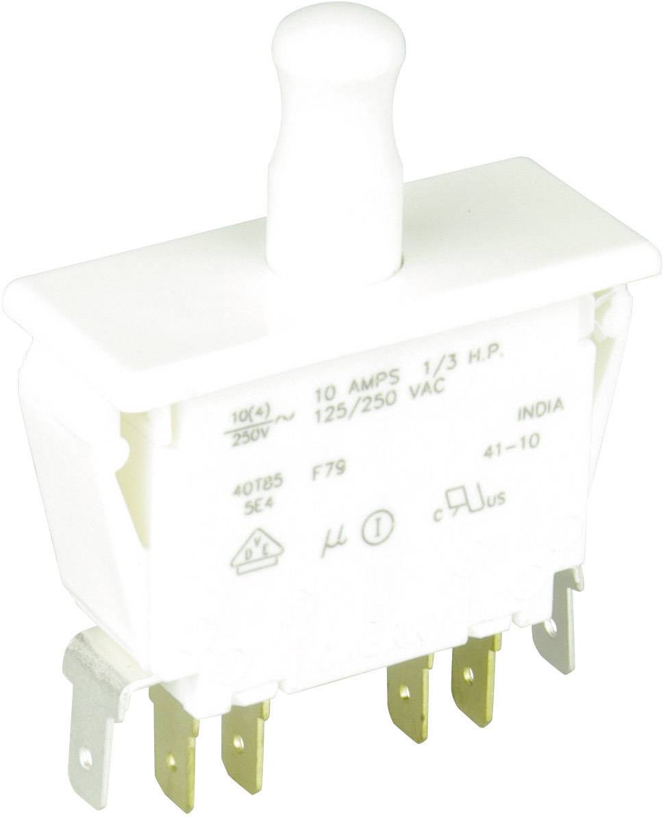 ZF Drucktaster 250 V/AC 10 A 2 x Ein/(Ein) Cherry Switches F79-66A tastend 1 St.