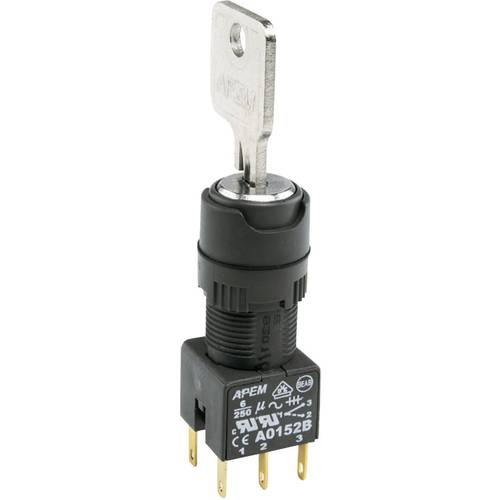 APEM A018323 A018323 Schlüsselschalter 1 x 90 ° 1 St.