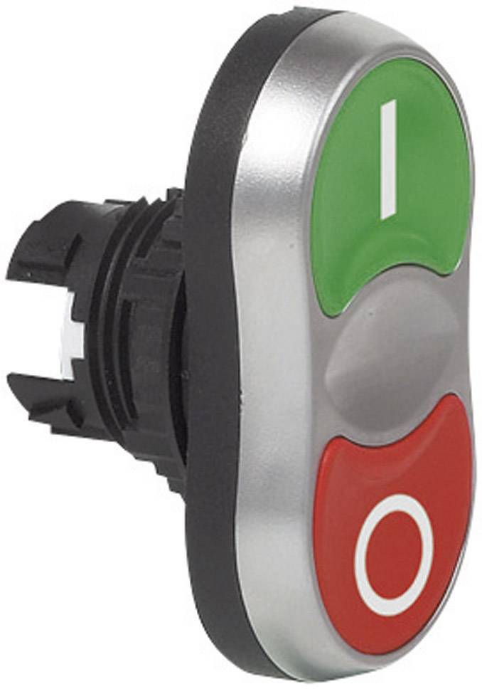 BACO Doppeldrucktaster Frontring Kunststoff, verchromt Grün, Rot BACO L61QA21 1 St.