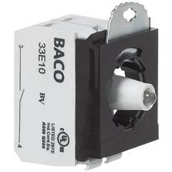 Image of BACO BA333EAWH11 Kontaktelement, LED-Element mit Befestigungsadapter 1 Öffner, 1 Schließer Weiß tastend 230 V 1 St.