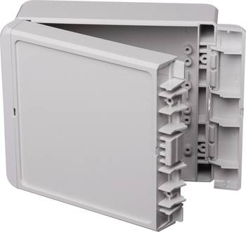 Wall housing with hinge cap and optional screw lock