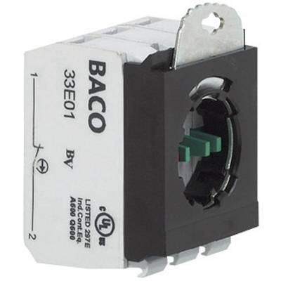 BACO 333E01 Kontaktelement mit Befestigungsadapter 1 Öffner  tastend 600 V 1 St. 