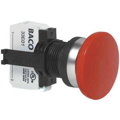 BACO L21AD01C Not-Aus-Schalter Frontring Kunststoff, verchromt 600 V 10 A 1 Öffner IP69K 1 St. 