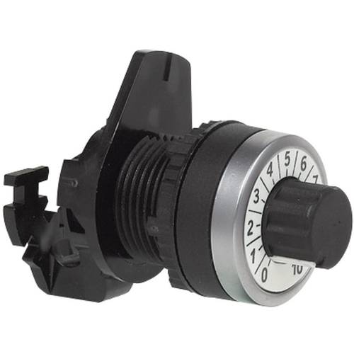 BACO 223989 L21RP03 Potentiometerantrieb Frontring Kunststoff, verchromt Schwarz, Chrom 1 St.