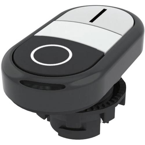 Pizzato Elettrica E21PDRL1AAAA E21PDRL1AAAA Doppeldrucktaster Betätiger flach Weiß, Schwarz 1 St.