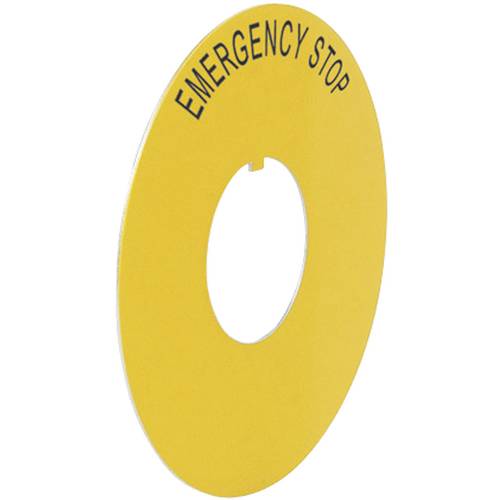 BACO LWE16300 Bezeichnungsschild (Ø) 60 mm EMERGENCY STOP Gelb 1 St.