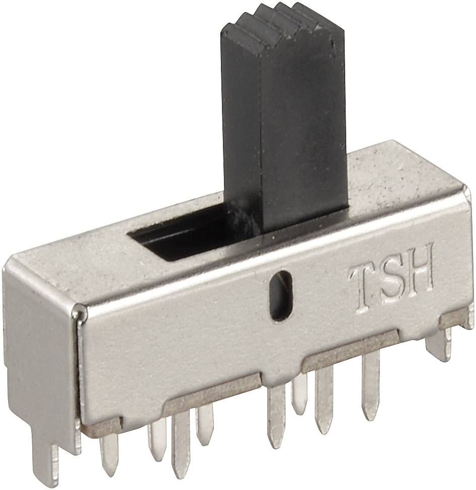 TRU COMPONENTS 6259488 Schiebeschalter 250 V/AC 1.5 A 2 x Ein/Ein/Ein 1 St.