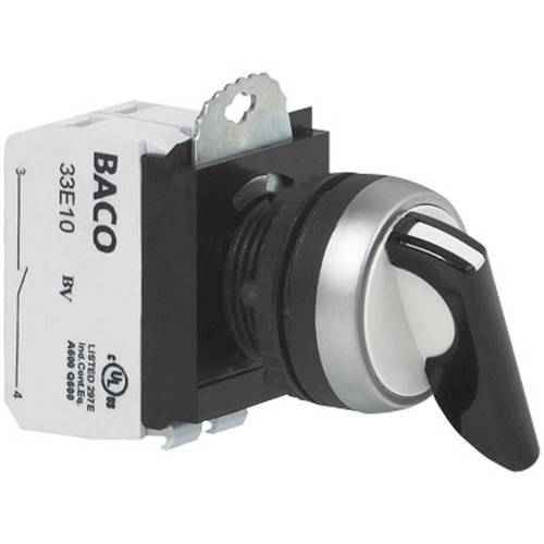 BACO BAL21MR03A L21MR03A Wahltaste Frontring Kunststoff, verchromt Schwarz 2 x 45 ° 1 St.