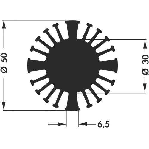 Fischer Elektronik 10021932 SK 602 25 SA LED-Kühlkörper 2.3 K/W (Ø x H) 50 mm x 25 mm