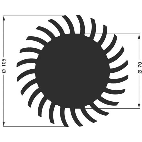Thumbnail - Fischer Elektronik 10021655 SK 584 20 SA LED-Kühlkörper 1.75 K/W (Ø x H) 105 mm x 20 mm