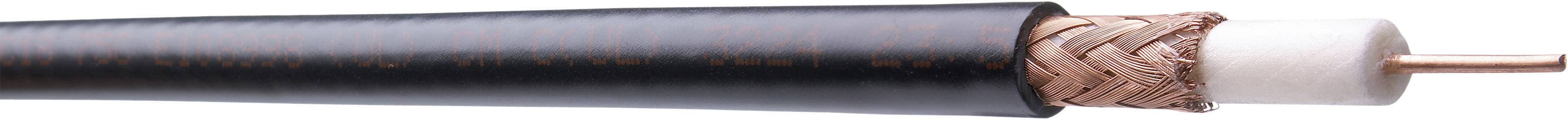 HIRSCHMANN Koaxialkabel Außen-Durchmesser: 2.8 mm RG179 75 ¿ Schwarz Belden MRG1791.00100 Meterware