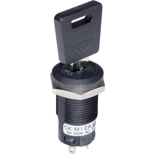 NKK Switches CKM12BFW01 CKM12BFW01 Schlüsselschalter 250 V/AC 3 A 1 x Ein/Ein 1 x 90 ° 1 St.