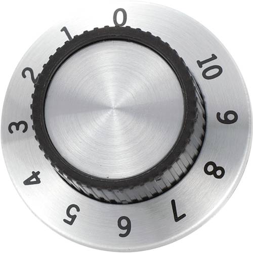 TRU COMPONENTS RN-114A Drehknopf mit Skala Aluminium (Ø x H) 36.8 mm x 14.8 mm 1 St.