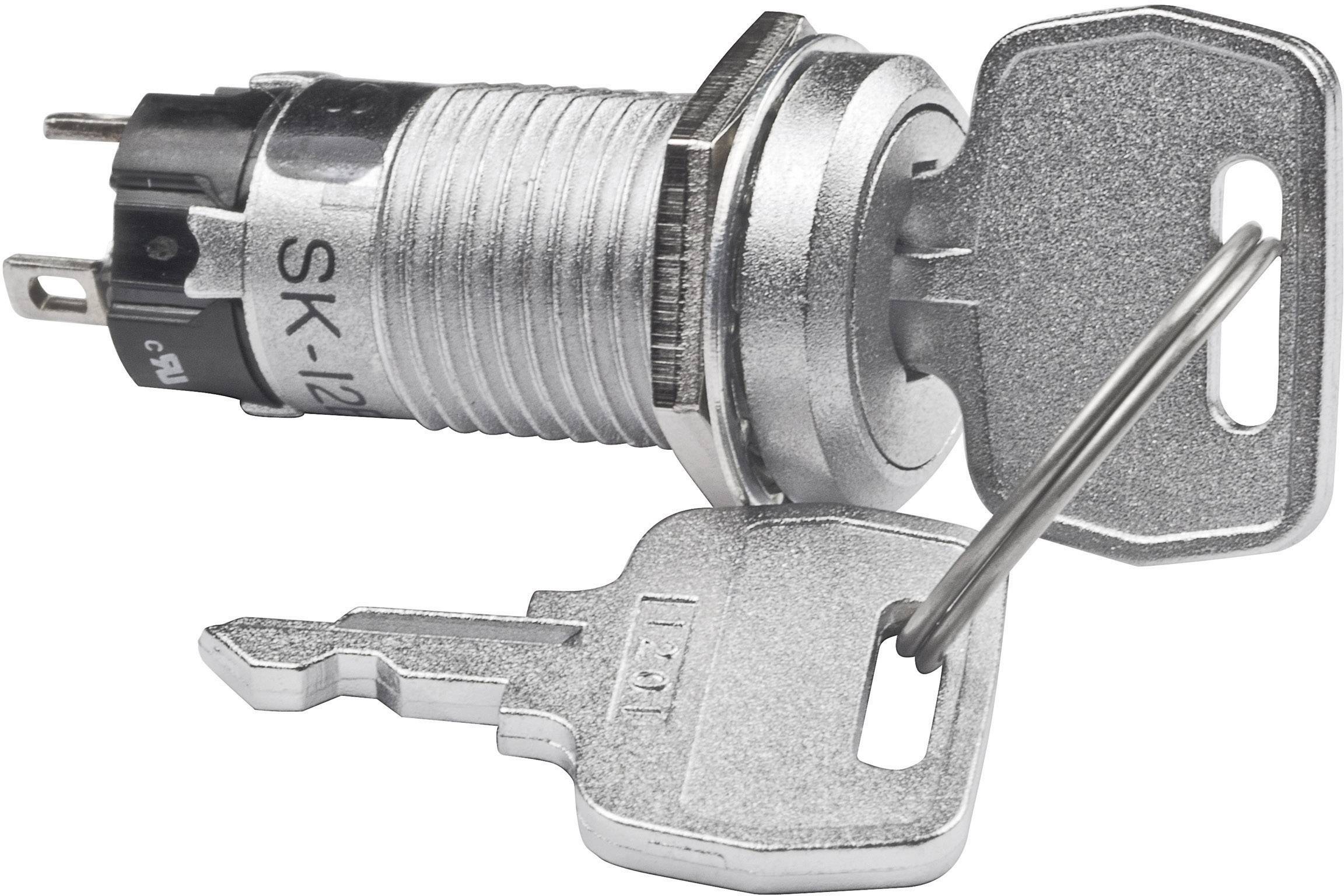 NKK SWITCHES SK12AAW01 Schlüsselschalter 250 V/AC 1 A 1 x Ein/Ein 1 x 90 ° 1 St.