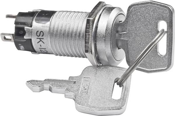 NKK Switches SK13DAW01 SK13DAW01 Schlüsselschalter 250 V/AC 1 A 1 x Ein/Aus/Ein 2 x 45 ° 1 St.