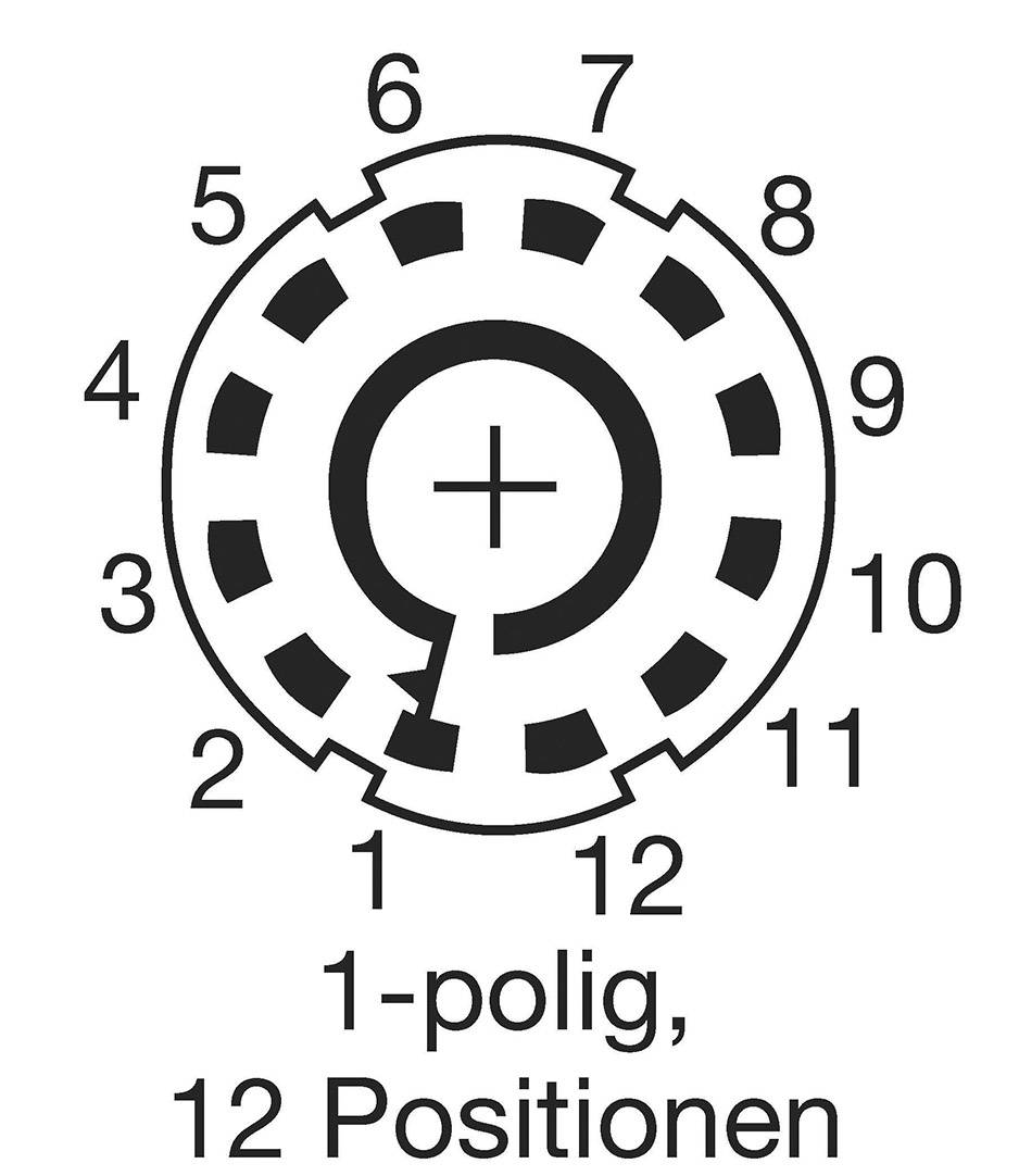 Drehschalter 12 Stellungen löt 1 A 250 Vac/dc 1 polig-6