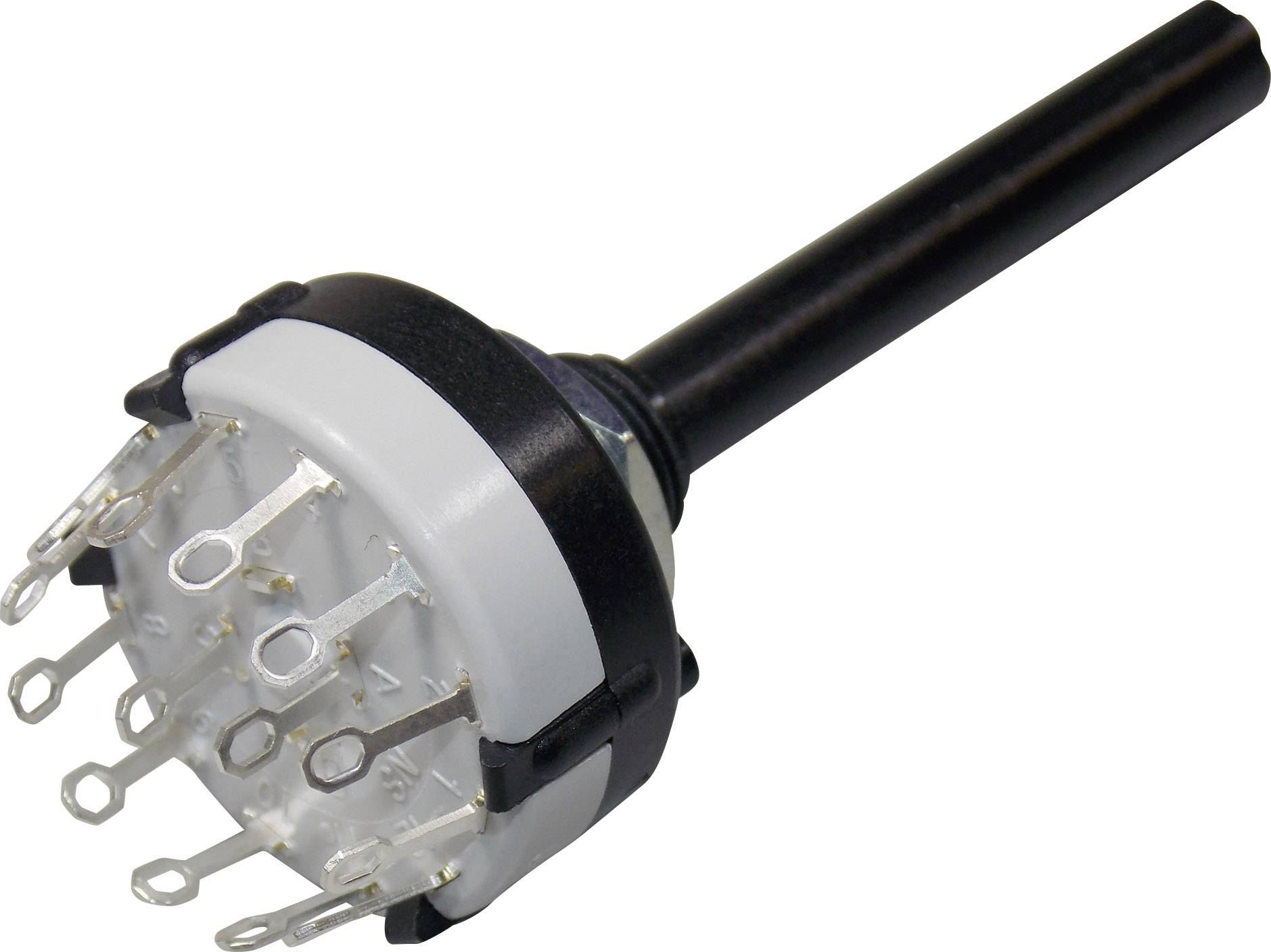 Drehschalter 6 Stellungen löt 1 A 250 Vac/dc 2 polig-3