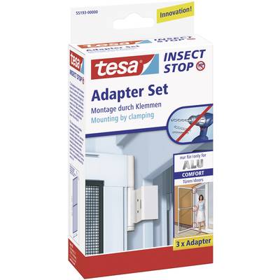 tesa 55193-00 Adapter Alu Comfort Fliegengitter Adapter-Set Passend für Marke (Tiervertreiber) Tesa Tesa Fliegengitter  