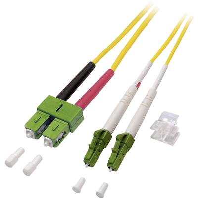 EFB Elektronik O0387.1 Glasfaser LWL Anschlusskabel [1x LC/APC 8°-Stecker - 1x SC/APC 8°-Stecker] 9/125 µ Singlemode OS2