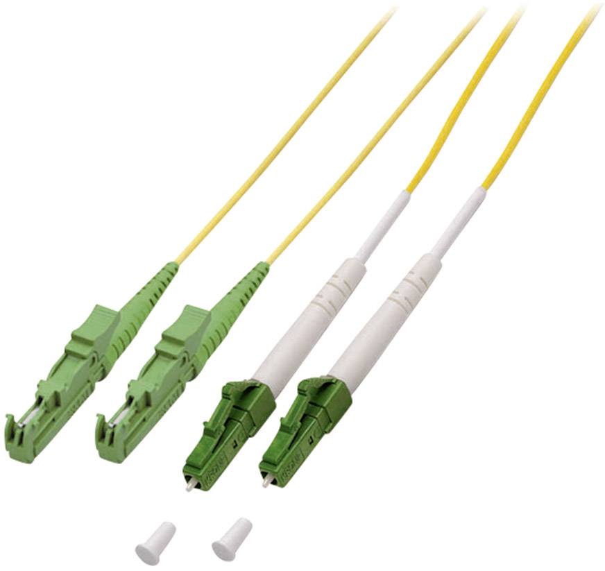 EFB Elektronik Glasfaser LWL Anschlusskabel [1x LC/APC 8°Stecker 1x E2000®/APC 8°Stecker] 9/