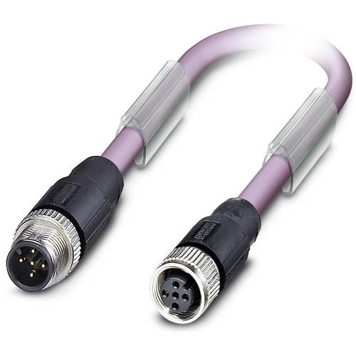 Thumbnail - Phoenix Contact 1518575 Sensor-/Aktor-Datensteckverbinder, konfektioniert M12 Stecker, gerade, Buchse, gerade 7.00 m Pol...