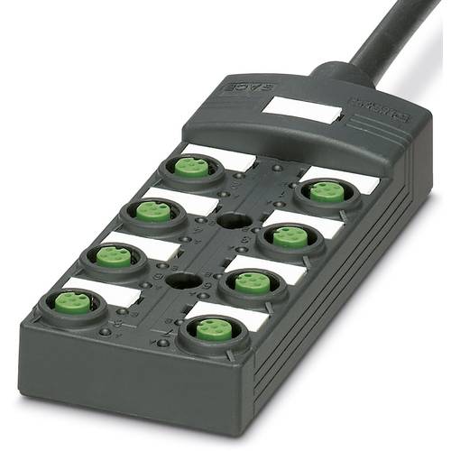 Thumbnail - Phoenix Contact SACB-8/16-L-10,0PUR SCO P 1452738 Sensor/Aktorbox passiv M12-Verteiler mit Kunststoffgewinde 1 St.