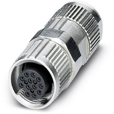 Ein zylindrischer Steckverbinder aus Metall mit mehreren Pins, verwendet in elektronischen Anwendungen zur sicheren Verbindung.