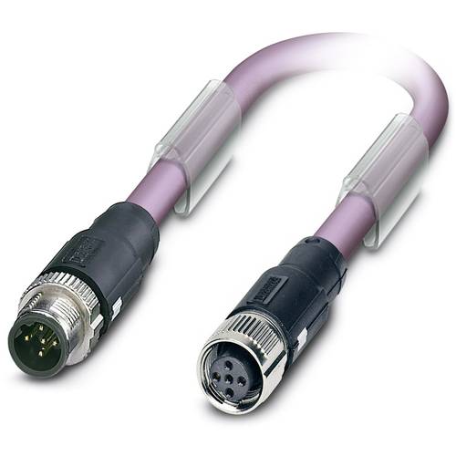 Phoenix Contact 1518274 Sensor-/Aktor-Datensteckverbinder, konfektioniert M12 Stecker, gerade, Buchse, gerade 1.00 m Pol...