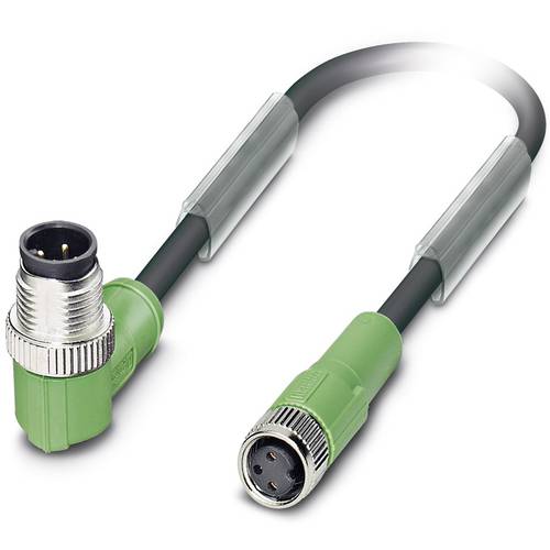 Phoenix Contact 1668904 Sensor-/Aktor-Steckverbinder, konfektioniert M8 Stecker, gewinkelt, Buchse, gerade 3.00 m Polzah...