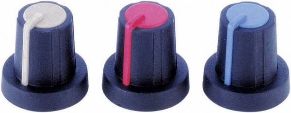 PB Fastener 3030420 3030420 Drehknopf mit Zeiger Schwarz, Blau (Ø x H) 16 mm x 16 mm 1 St.