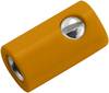 Kahlert Licht Miniatur-Laborbuchse Buchse, gerade Stift-Ø: 2.6 mm Orange 1 St.