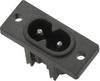 TRU COMPONENTS 716319 Kaltgeräte-Steckverbinder Stecker, Einbau vertikal Gesamtpolzahl: 2 2.5 A Schwarz 1 St.