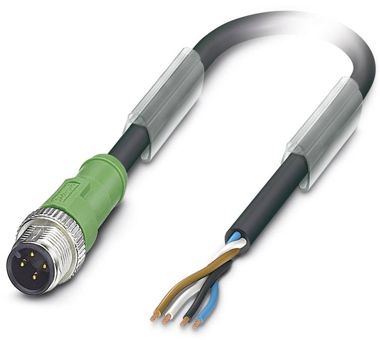Phoenix Contact 1509458 Sensor-/Aktor-Steckverbinder, konfektioniert M12 Stecker, gerade 5.00 m Polzahl Sensoren: 4 1 St...