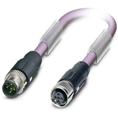 Phoenix Contact 1518135 Sensor-/Aktor-Datensteckverbinder, konfektioniert M12 Stecker, gerade, Buchse, gerade 2.00 m Pol...