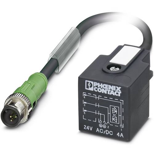 Thumbnail - Phoenix Contact 1434918 Sensor-/Aktor-Steckverbinder, konfektioniert M12 Stecker, gerade, Stecker, gewinkelt 3.00 m Polz...