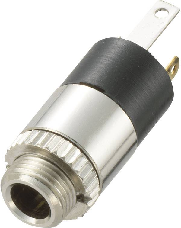 TRU COMPONENTS 718600 Klinken-Steckverbinder 3.5 mm Buchse, Einbau vertikal Polzahl: 3 Stereo Silber 1 St.