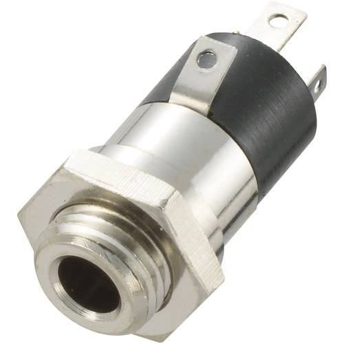 TRU COMPONENTS 718612 Klinken-Steckverbinder 3.5 mm Buchse, Einbau vertikal Polzahl: 4 Stereo Silber 1 St.
