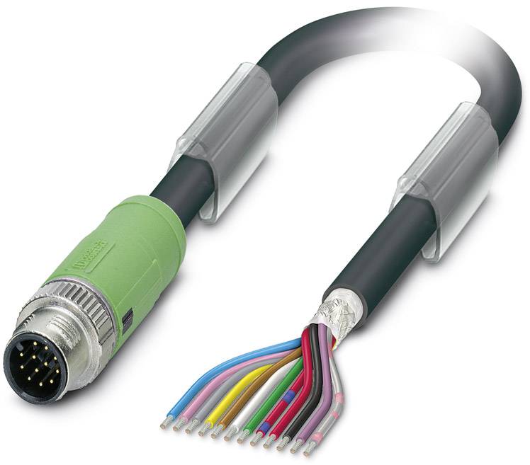 Phoenix Contact 1430064 Sensor-/Aktor-Steckverbinder, konfektioniert M12 Stecker, gerade 5.00 m Polzahl Sensoren: 12 1 S...