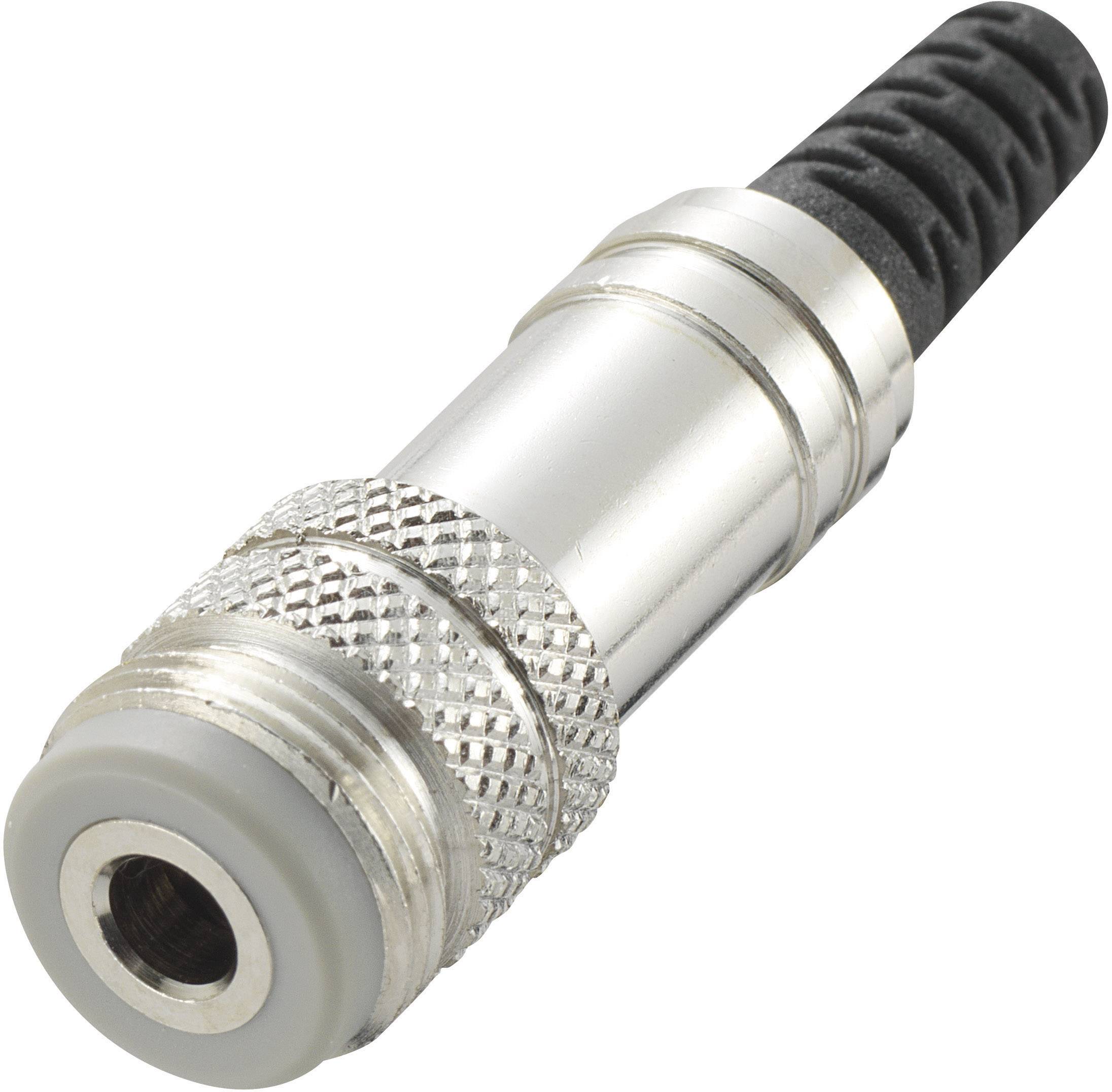 TRU COMPONENTS 718927 Klinken-Steckverbinder 3.5 mm Buchse, gerade Polzahl: 4 Stereo Silber 1 St.