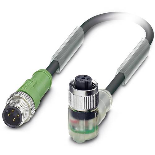 Thumbnail - Phoenix Contact 1668535 Sensor-/Aktor-Steckverbinder, konfektioniert M12 Stecker, gerade, Buchse, gewinkelt 1.50 m Polza...