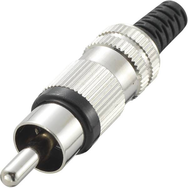 TRU COMPONENTS 719282 Cinch-Steckverbinder Stecker, gerade Polzahl: 2 Schwarz 1 St.