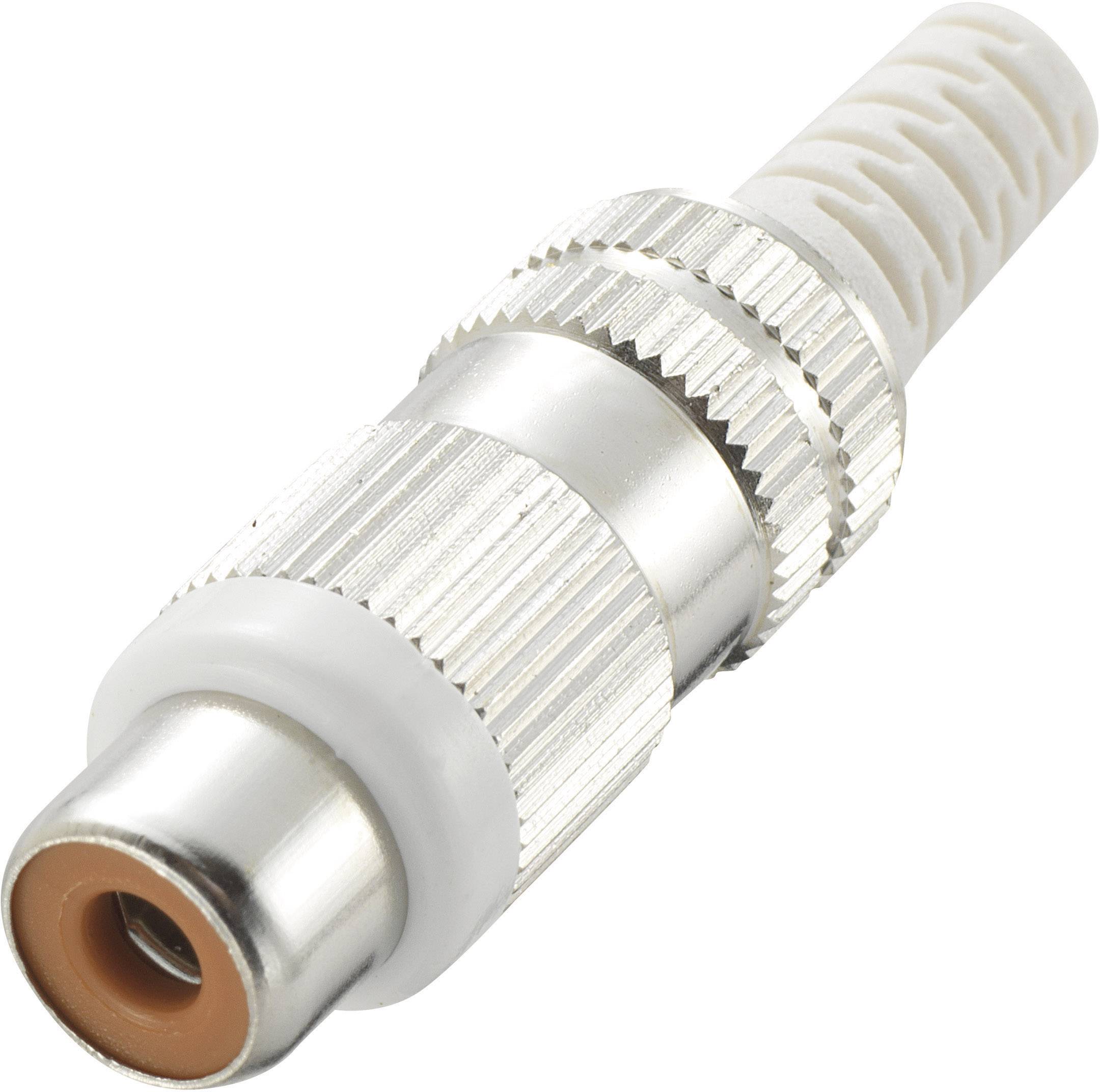 TRU COMPONENTS 719405 Cinch-stik Tilslutning, lige Poltal: 2 Gul 1 stk