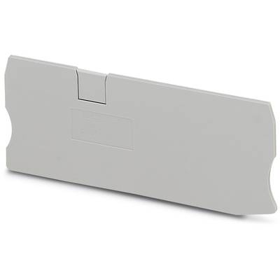 Grauer Kunststoff-Deckel mit rechteckiger Form und minimalem Design, möglicherweise für die Abdeckung von elektrischen Komponenten.